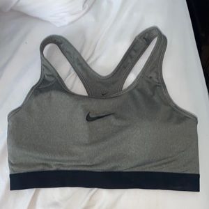 Gray Nike sports bra